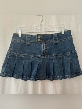 Denim Mini skirt ANGELS pleats
